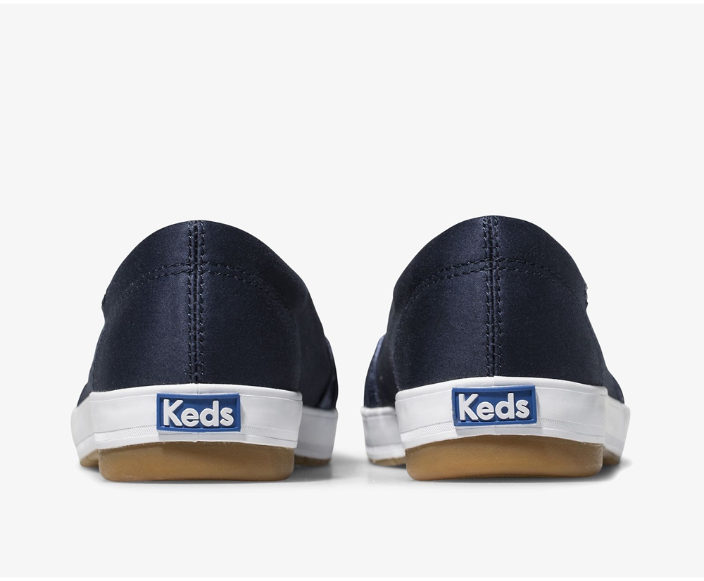 Womens Keds Slip Ons - Carmel - Navy - 7641-KEYGC